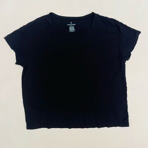 Tommy John Short Sleeve Rib Sleep Tee modal and spandex size large black